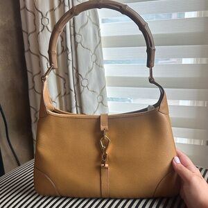 Gucci Tan Leather Shoulder Bag